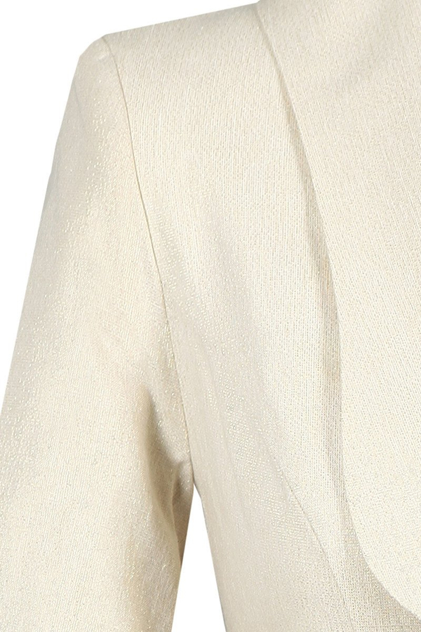 Żakiet FZA672 SZAMPAN + ZŁOTA NIĆ