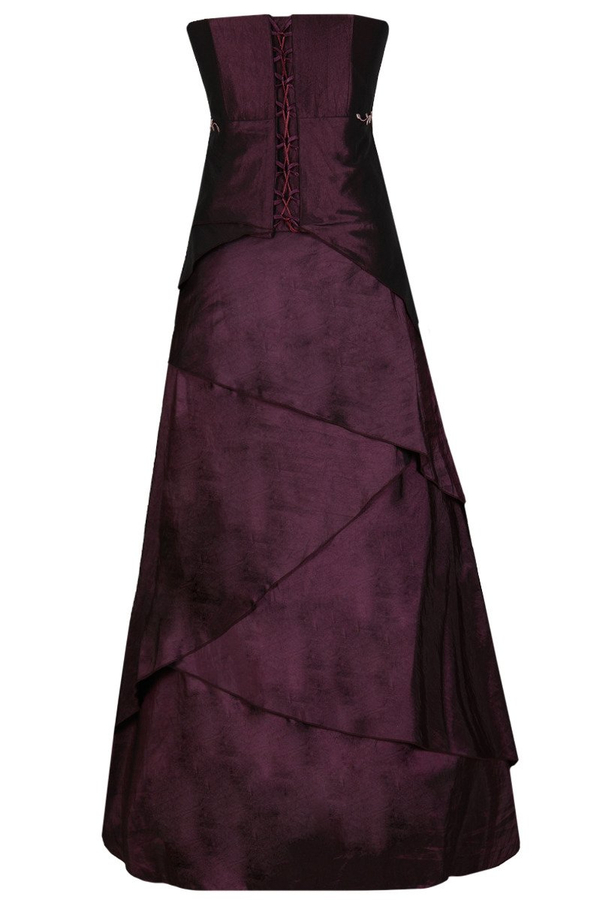 Sukienka FSU072 ŚLIWKOWY CIEMNY