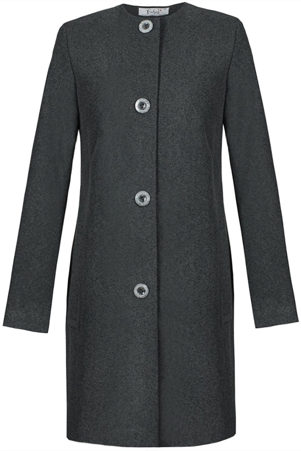 Płaszcz FPL790 SZARY CIEMNY