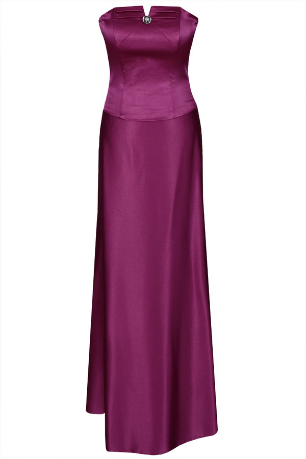 Sukienka FSU088 AMARANTOWY CIEMNY