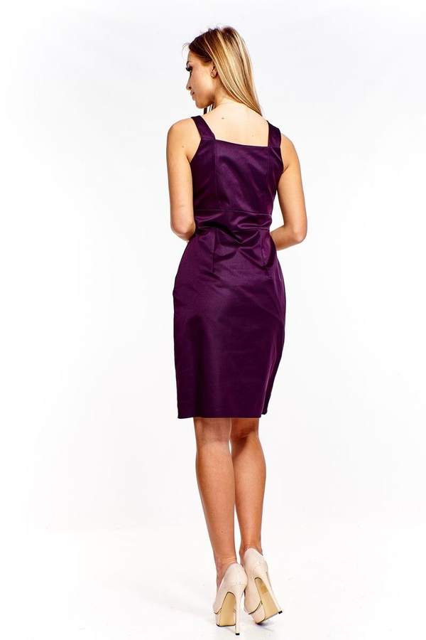 Sukienka FSU759 ŚLIWKOWY CIEMNY