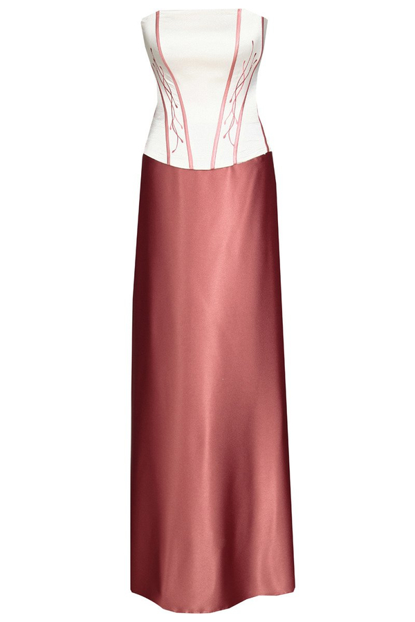 Sukienka FSU133 CEGLASTY