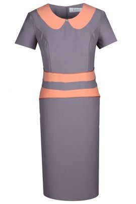 Sukienka FSU273 BEŻOWO RÓŻOWY POMARAŃCZOWY JASNY