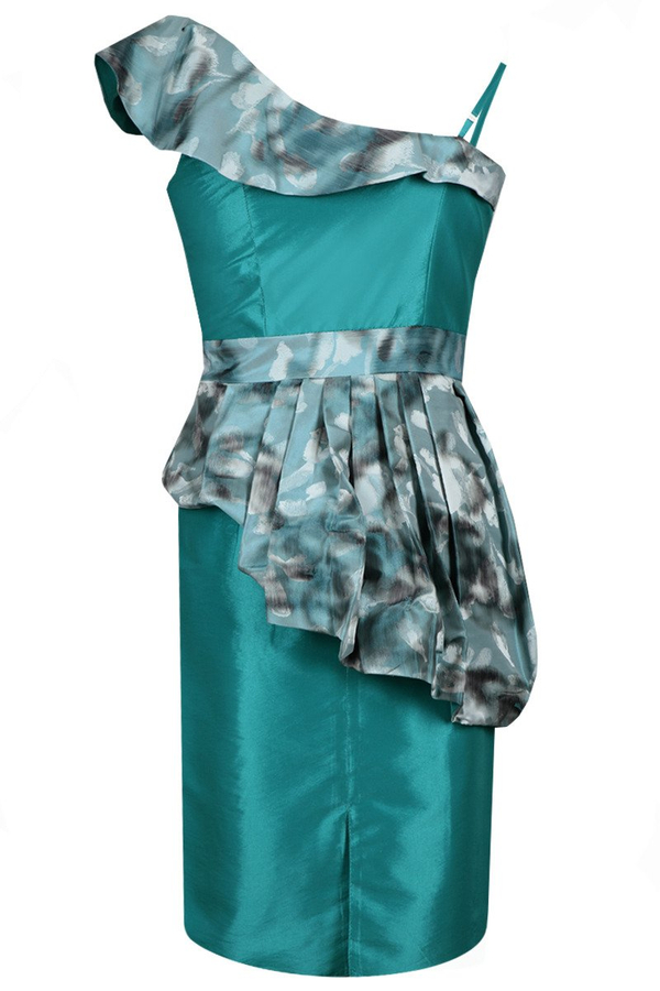 Sukienka FSU217 TURKUSOWY CIEMNY