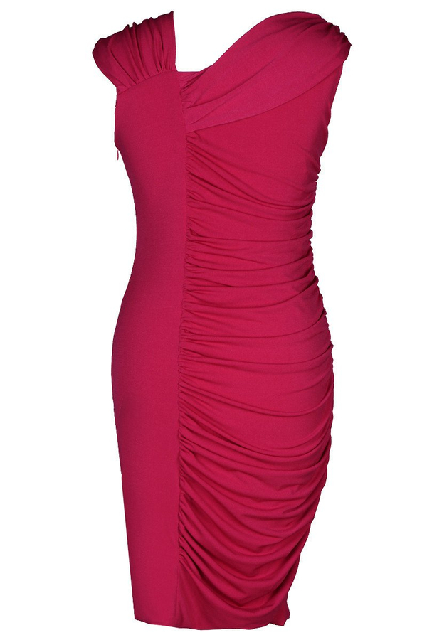 Sukienka FSU198 AMARANT ŚREDNI