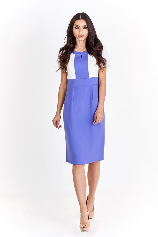 Sukienka FSU909 CHABROWY JASNY + EKRI