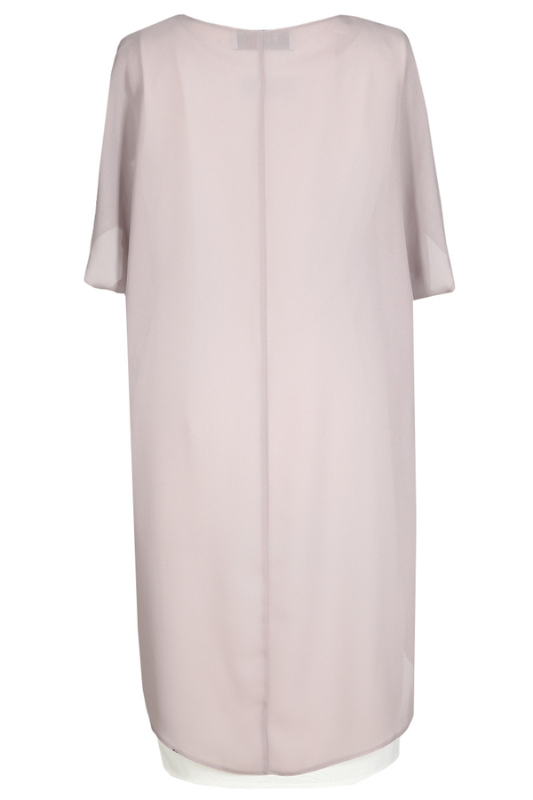 Sukienka FSU620  EKRI + RÓŻOWY JASNY