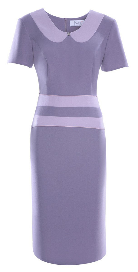 Dress FSU273 PINK-BEIGE DIRTY PINK