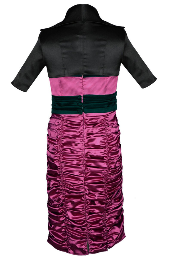 Sukienka FSU190 AMARANTOWY ŚREDNI