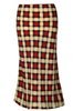 Spódnica FSP771 BEŻOWY + CZERWONY kratka