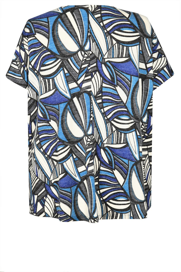 Tunika FTU870 CZARNY + CHABROWY wzór