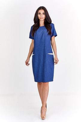 Sukienka FSU1012 JEANSOWY CIEMNY