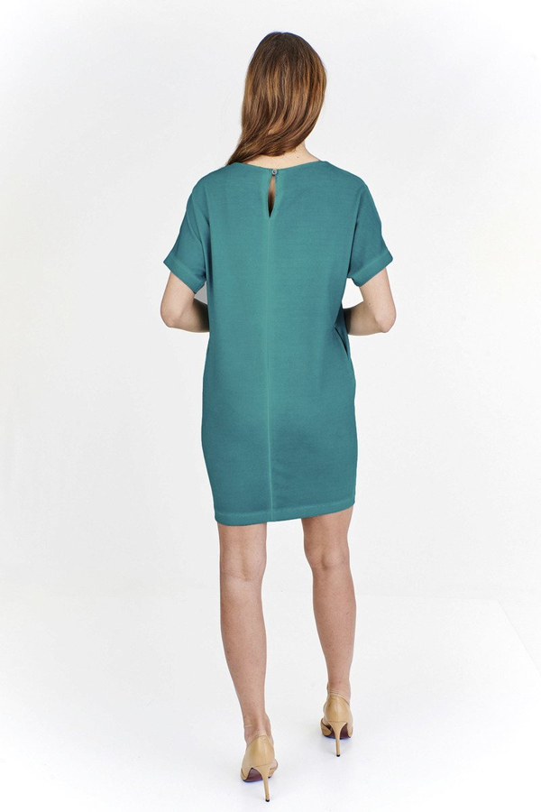 Sukienka FSU766 TURKUSOWY jeans