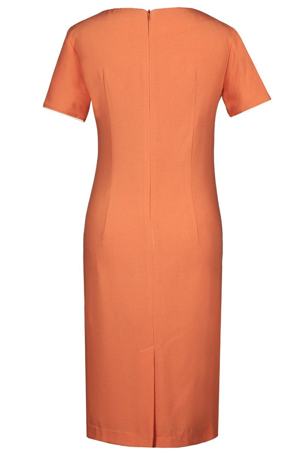 Sukienka FSU258 POMARAŃCZOWY EKRI