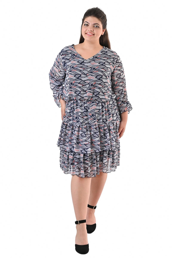 Sukienka FSU1040 GRANATOWY wężowa skóra