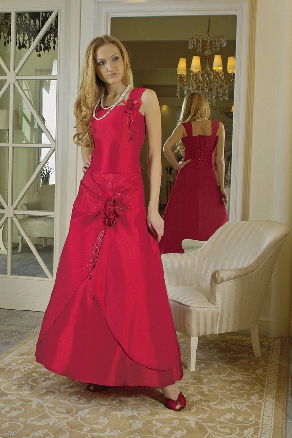 Sukienka FSU059 EKRI CIEMNY