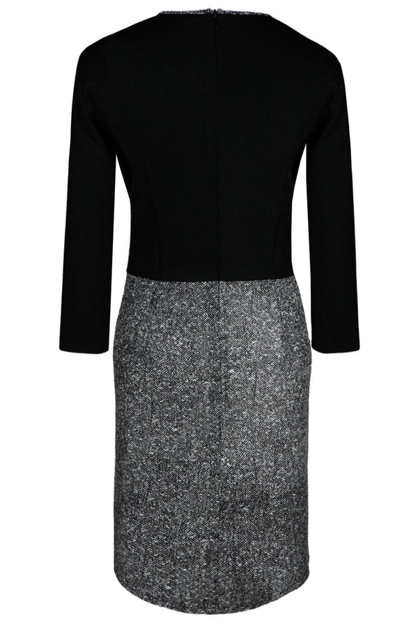 Sukienka FSU654 CZARNY+SZARY