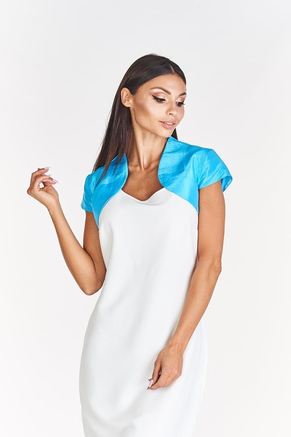 Bolerko FBL172 TURKUSOWY tafta