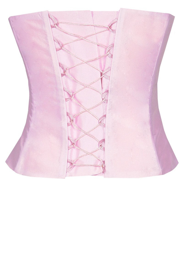 Gorset FGR042 RÓŻOWY tafta