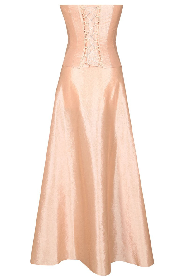 Sukienka FSU087 ŁOSOSIOWY JASNY