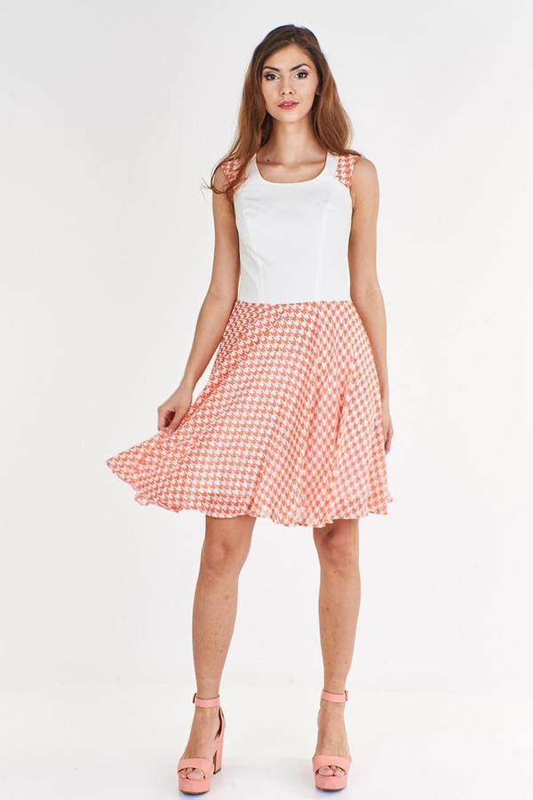 Sukienka FSU357 EKRI KORALOWY