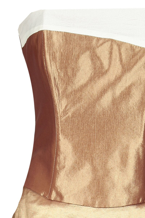 Sukienka FSU074 ZŁOTY STARY   EKRI