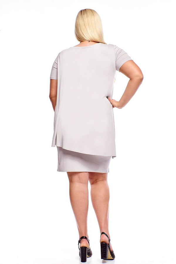 Sukienka FSU1001 SZARY JASNY