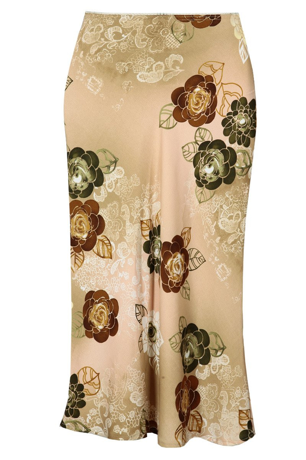 Spódnica FSP771 BEŻOWY kwiaty