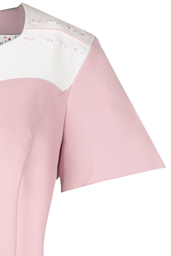 Sukienka FSU899 RÓŻOWY BLADY + EKRI