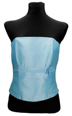 Gorset FGR082  BŁĘKITNY tafta