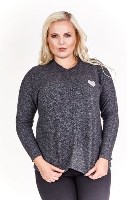 UMBERTO CONFORTI  Bluzka M5553 grafitowy