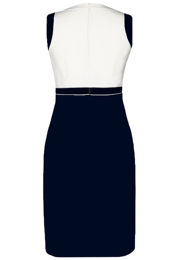 Sukienka FSU266 GRANATOWY EKRI