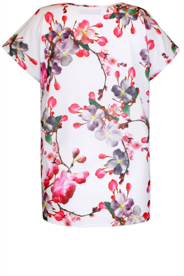 Bluzka FBZ873 EKRI kwiaty