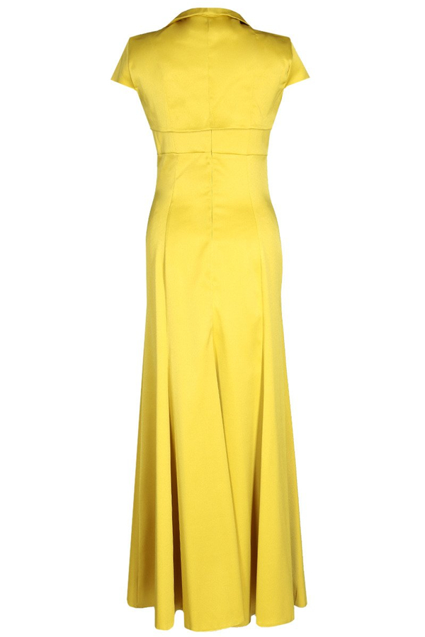 Sukienka FSU1023 ŻÓŁTY CIEMNY