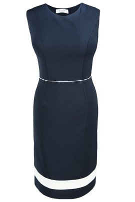 Sukienka FSU681 GRANATOWY EKRI