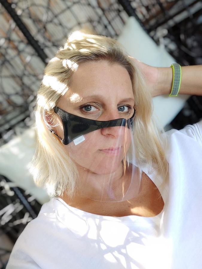 Półprzyłbica FokusMed mini przyłbica maska ochronna CZARNY A