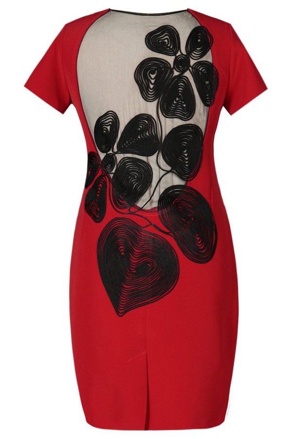 Sukienka FSU694 CZERWONY