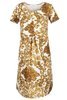 Sukienka FSU685 EKRI   ZŁOTY