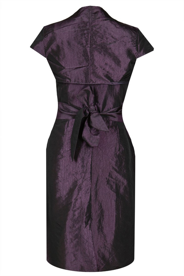 Sukienka FSU179 ŚLIWKOWY CIEMNY