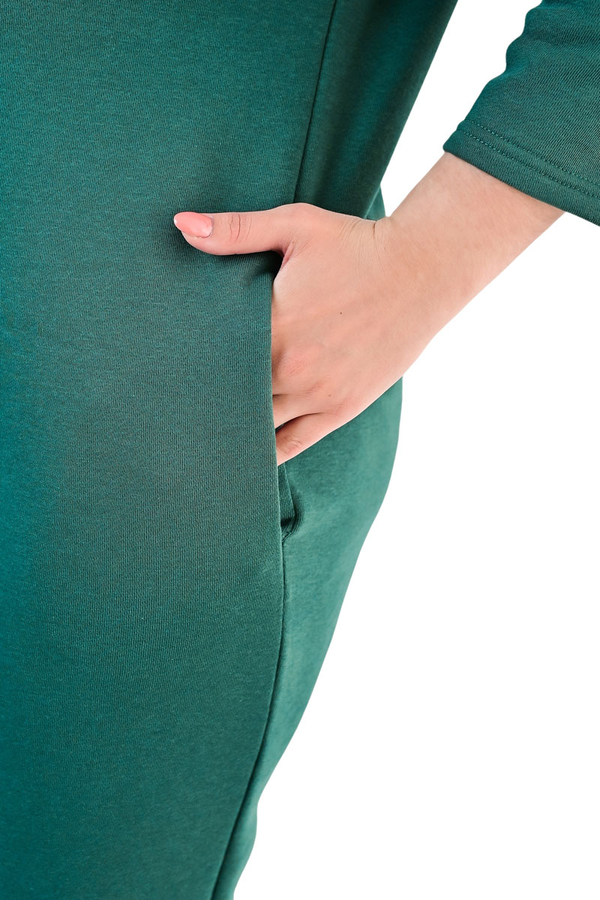 Sukienka FSU1041 ZIELONY CIEMNY + CZARNY