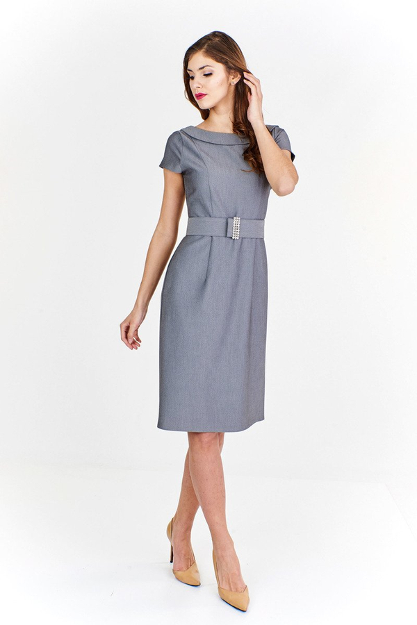 Sukienka FSU199 SZARY CIEMNY