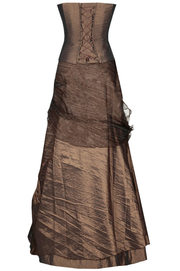 Sukienka FSU061 CZEKOLADOWY CIEMNY