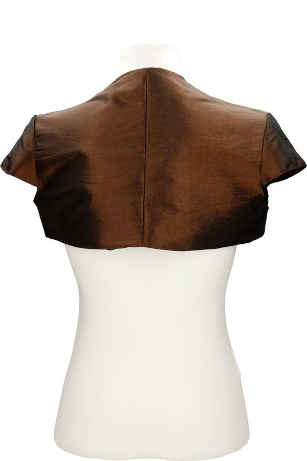 Bolerko FBL172 CZEKOLADOWY CIEMNY  tafta