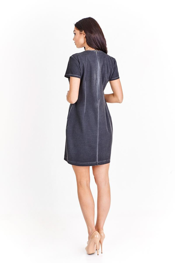 Sukienka FSU773 CZARNY jeans